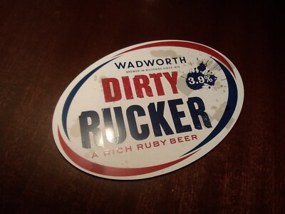 Wadsworth Dirty Rucker Ruby Ale 3,9 ABV  ovaler Pumpclip neu portofrei UK