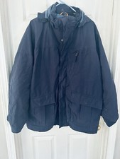Timberland Jacket Men  s XL Navy Blue 3 In 1 Utility Puffer Canvas Field Coat