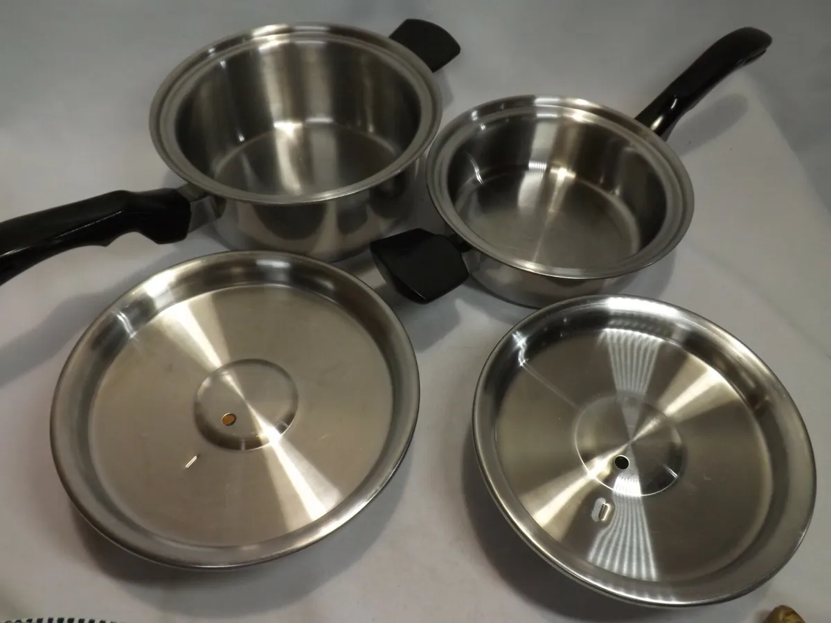 4 Piece Pro-Health Ultra 19-9-7P Magnetic Induction Core Stainless Cookware
