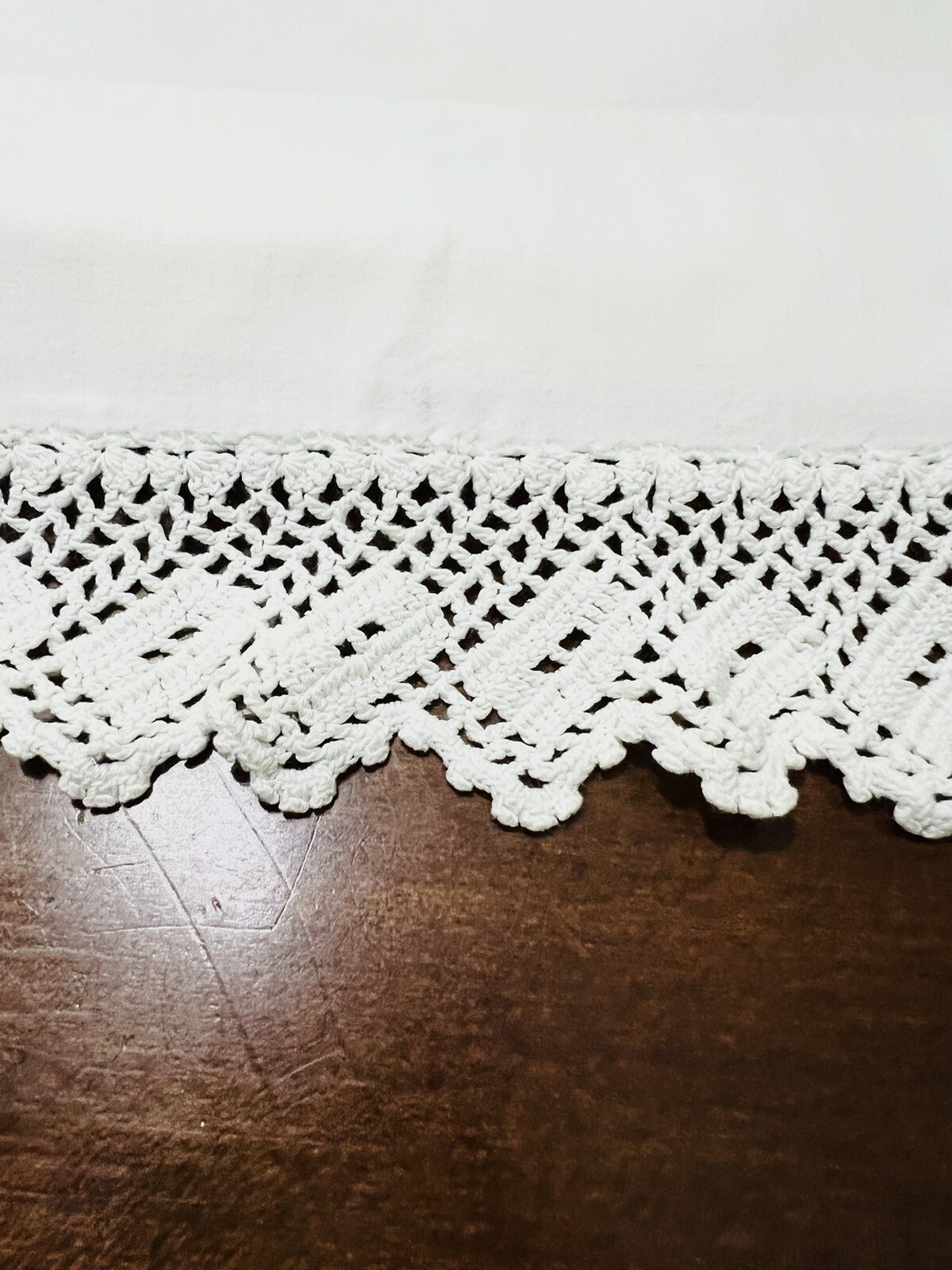 4 Single Vintage Pillowcases Hand Embroidered & Crocheted flowers