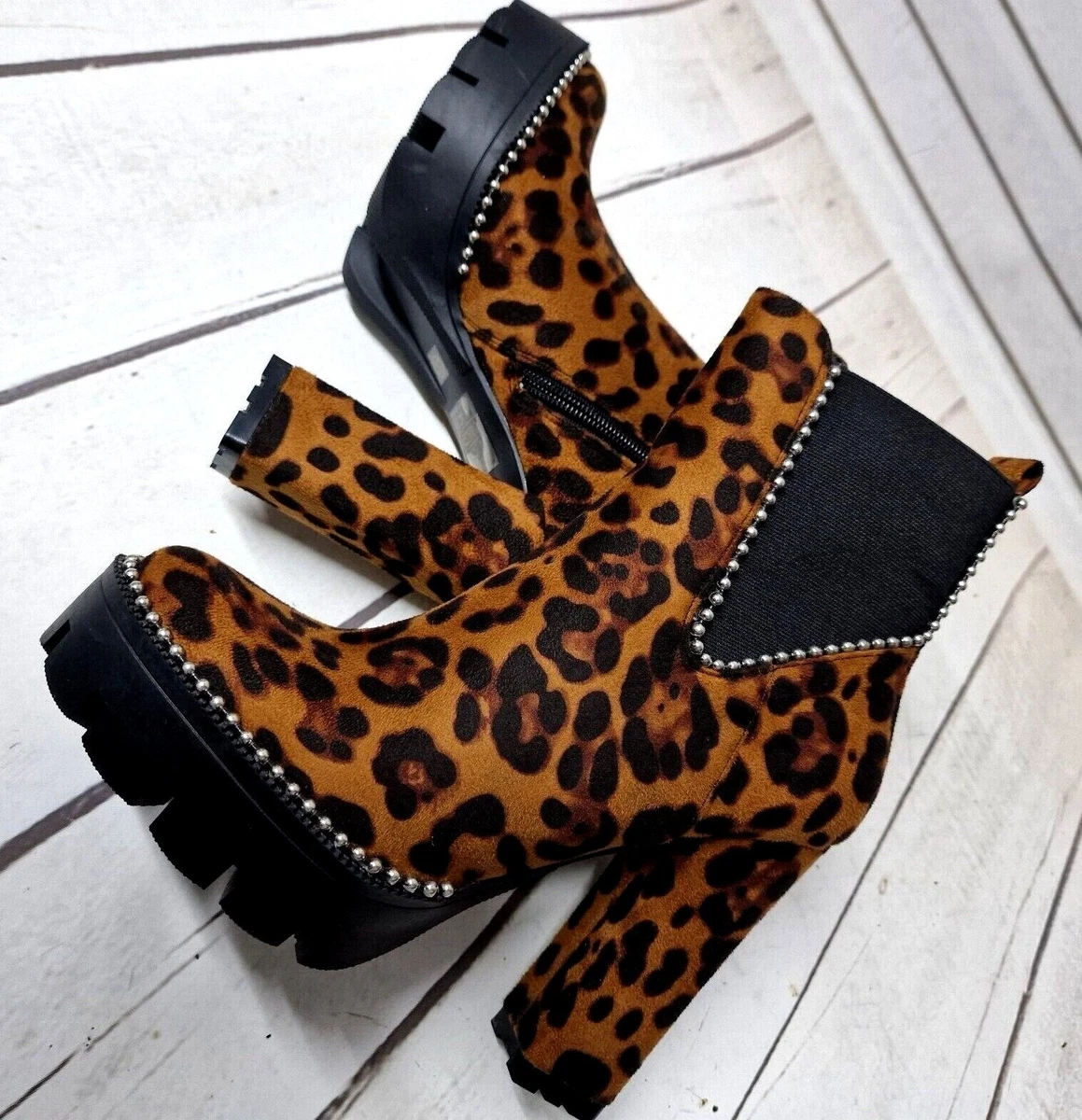 Cheap leopard booties cheap