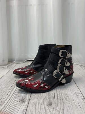 Toga Pulla leather Four Buckle Western Boots Size 38