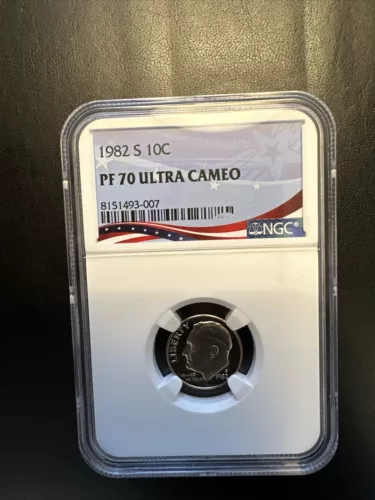 1982 S NGC PROOF 70 ULTRA CAMEO PERFECT DIME