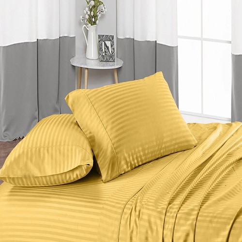 Ultimate Egyptian Cotton 1000TC 4 PCs Sheet Set Select AU Size Multi Colors - Foto 109 di 315