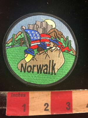 Flag, Mountain, Skyline CITY OF NORWALK Patch 03SA