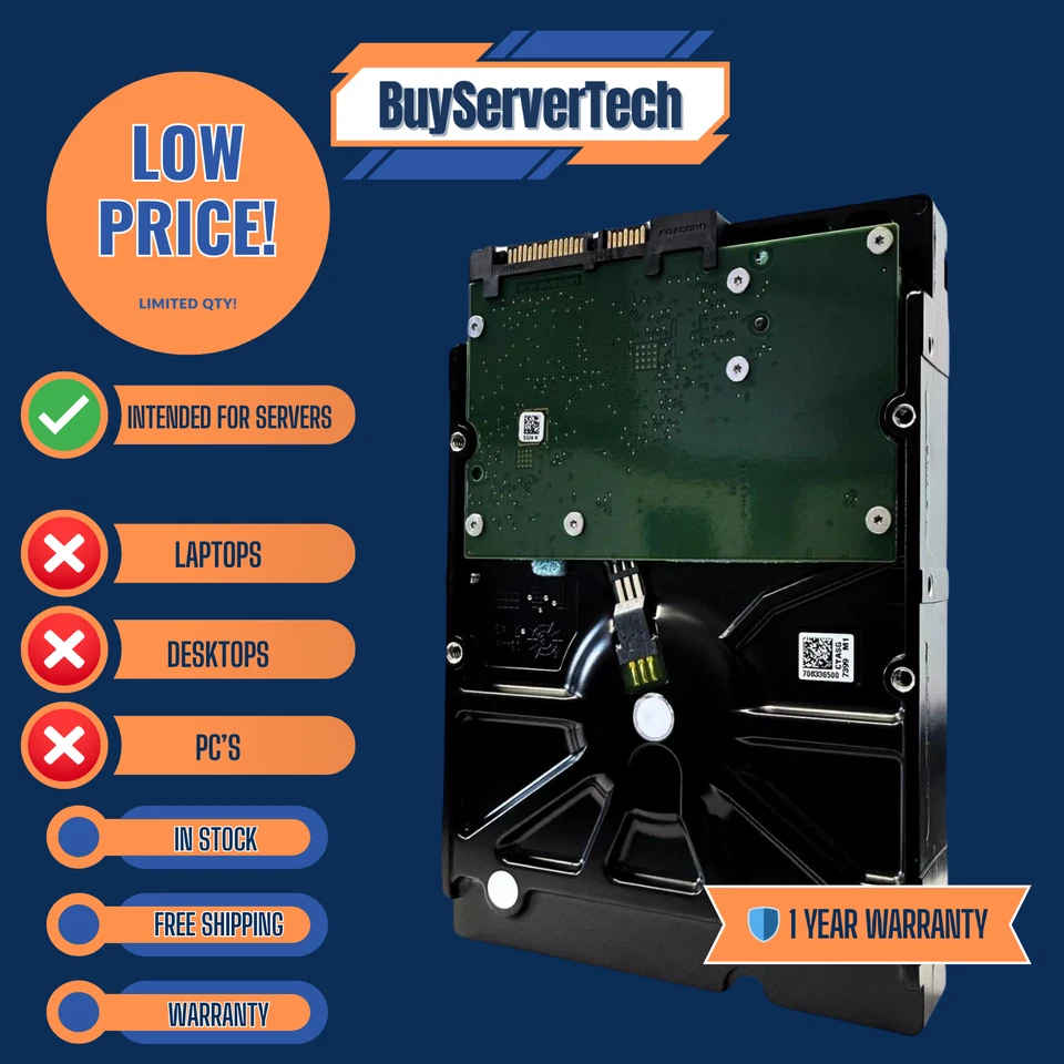 Seagate ST4000NM0115 Enterprise Capacity 3.5'' HDD 4TB 7200 RPM 512e SAS Drive - Image 3 of 4