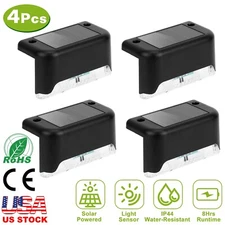 Outdoor Solar LED Deck Lights Path Garden Patio Pathway Stairs Step Fence Lamp