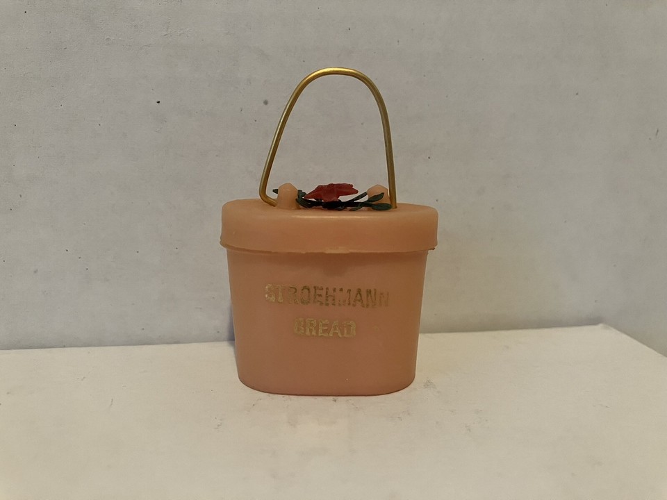 Vintage Rain Mini Hat Box Container Only Stroehmann Bread 1960s