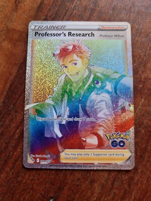 Pokemon Go Professoren Forschung 084/078 Rainbow Secret Rare Textured Mint 