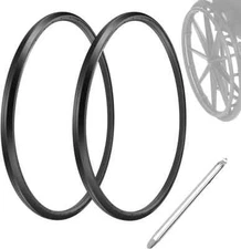 (1 Pair) Wheelchair Rear Wheel Replacement Tire, Wheelchair Tire, 24 "X 1&#