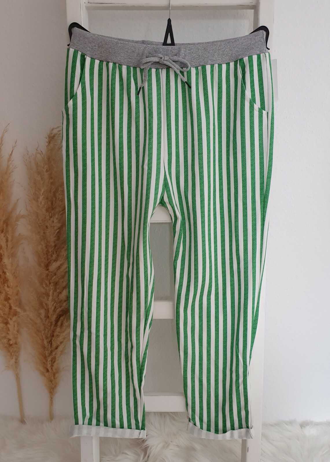 striped colourful trousers