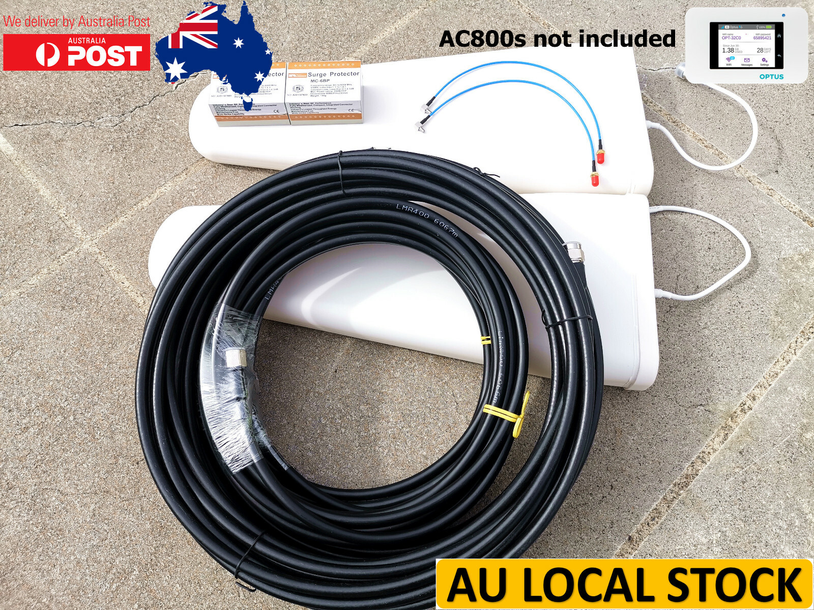 AllinOne High Gain External LPDA 4G Antenna Kit for Netgear Optus