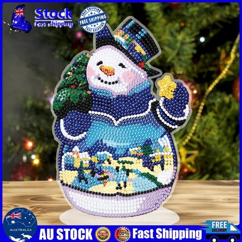  5D DIY Table Top Diamond Painting Decor Embrace Snowman Creative