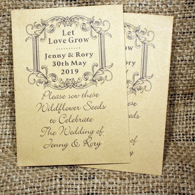 Kraft Brown Sachet Envelopes Seed Packet Wedding Gift Favours Blank Or Printed Ebay