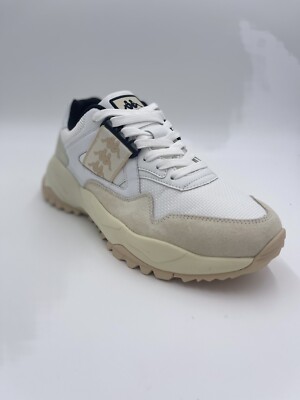 Kappa 222 Banda Barsel 5 Unisex White-White Off Beige Shoes Size US 9 381D5FW