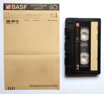 Mc Basf Chromdioxid Super II 60 Musikkassette Vintage Compact Cassette Tape Audio