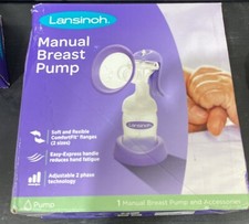 Lansinoh Manual Breast Pump for Breastfeeding  Accessories b13 damage box