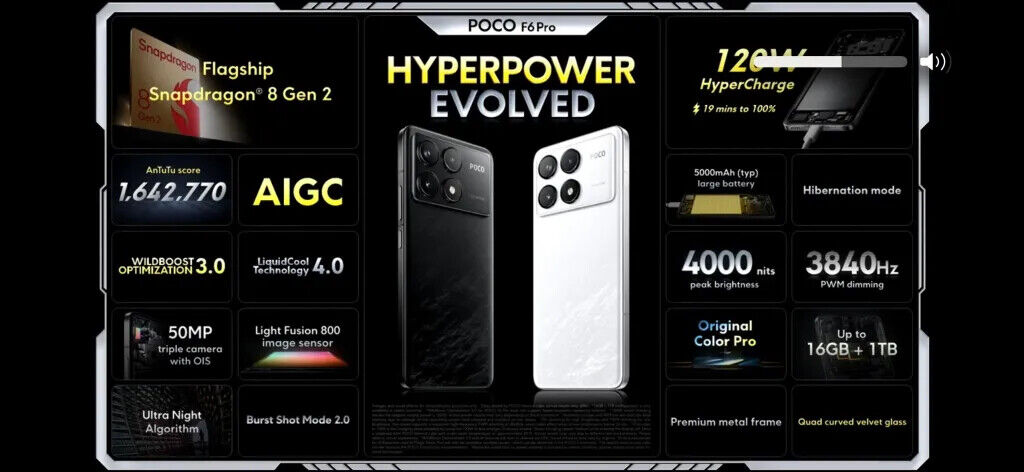 Xiaomi Poco F6 Pro 5G DualSIM 6.67 Xiaomi Poco F6 Pro 5G DualSIM 6.67