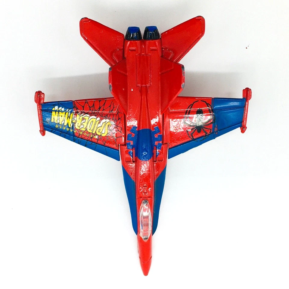 2004 Marvel F/A-18C Maisto decorated Spiderman Diecast Toy Airplane 5" Hornet - Image 2 of 4