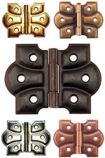 Cerniera per armadio in acciaio goffrato - 5 finiture disponibili - ottone, ottone antico, nick