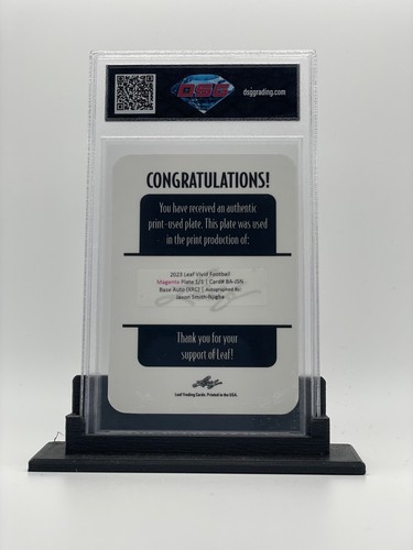 2023 Leaf Vivid Jaxon Smith-Njigba Druckplatte Magenta 1/1 Seahawks - Bild 2 von 3