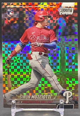 2022 Topps Stadium Club Chrome #330 SIMON MUZZIOTTI Phillies RC X-Fractor