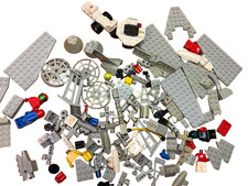 lego space vintage 1980s gray white parts painted bricks weapons minifigs bundle