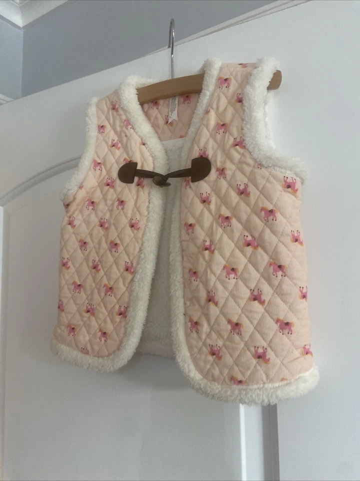 Matilda Jane Heart to Heart Equestrian Horse Sherpa Vest Size 6 NEW - Image 2 of 4