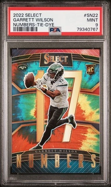 Garrett Wilson Panini Select Select Numbers #SN22 Tie-Dye