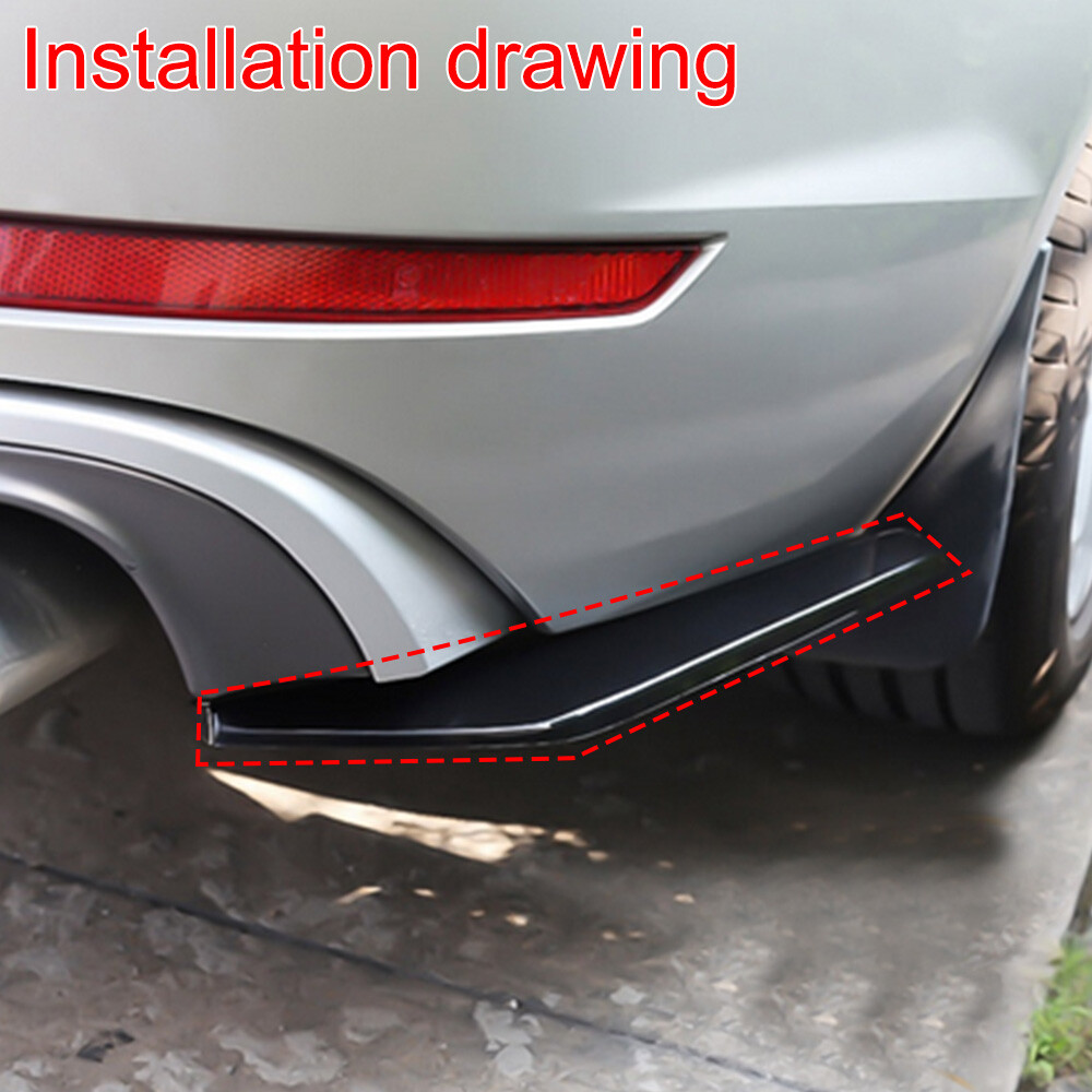 Car Accessories Rear Bumper Lip Diffuser Splitter Canard Protector Guards Black