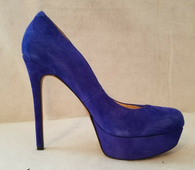 jessica simpson blue suede pumps