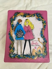 VINTAGE 1968 MATTEL THE WORLD OF BARBIE DOLL TRUNK / CARRY CASE  PINK #1004