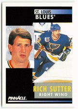 1991-92 Rich Sutter Pinnacle - St. Louis Blues