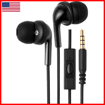Retailer Basics Wired Earbuds Microphone In Ear Headphones 3.5Mm Jack 4.2 Ft Lon