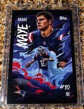 2025 Topps Chrome Drake Maye Ultra Violet Ins...