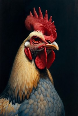 Bird Rooster Baby 4K Wallpaper Digital Art HD Animal Printable Kids Room 1055