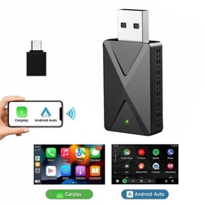 Quick Match Wireless CarPlay and Android Auto AI Adapter for Factory Wired Car