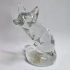 Fenton Glass Fox Clear Translucent Figurine