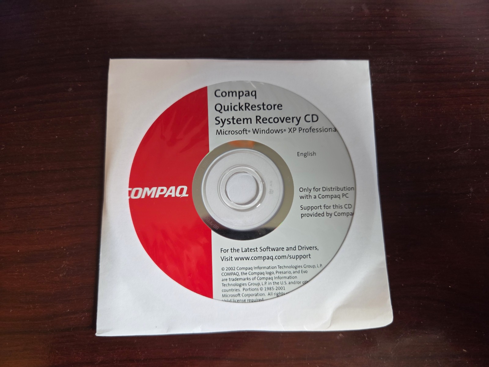 Brand New Compaq QuickRestore System Recovery CD's 3 Disc Set MS Windows XP Pro