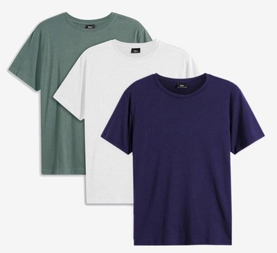 3er Pack T-Shirts aus Baumwolle Gr. 44/46 (S) bis 68/70 (4XL) Herren Shirt Neu