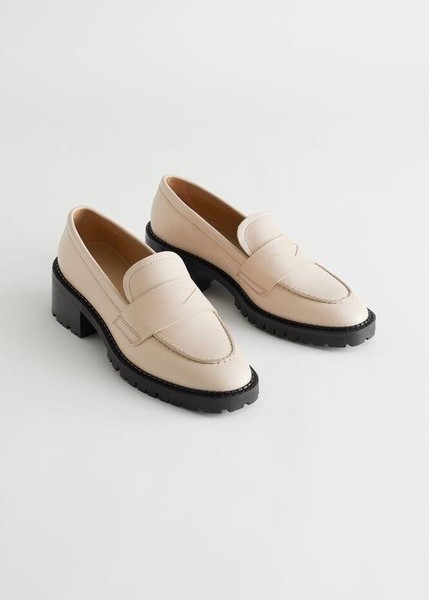 Women & Other Stories Loafers Beige Leather 38