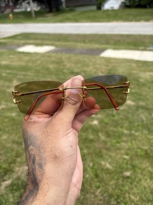 Authentic Cartier CT0092O-001 Rimless Gold C Décor Eyeglasses Glasses Frames