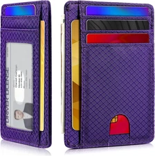 Slim Wallet for Men & Women, Minimalist, Front Pocket Card Holder, for Travel