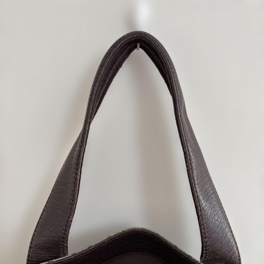 GUCCI GG Pattern Rectangle Tote Shoulder Bag Leat… - image 9