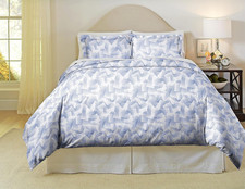 Valentina Blue 3-Piece Cotton Duvet Set - King/Cal King, 200 TC, Button Closure
