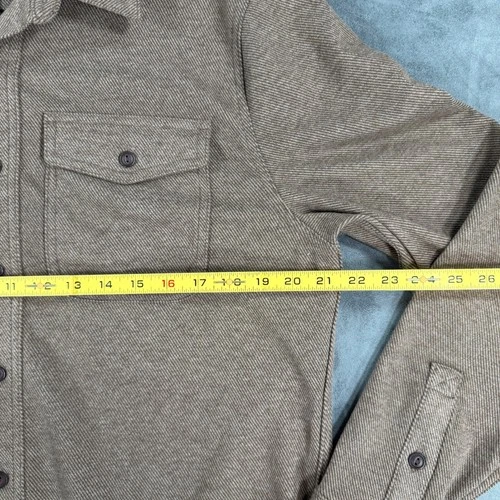 $120 NEW J.Crew Mens Medium Brown Diagonal Twill Button Down Shirt Medium Jacket image 9