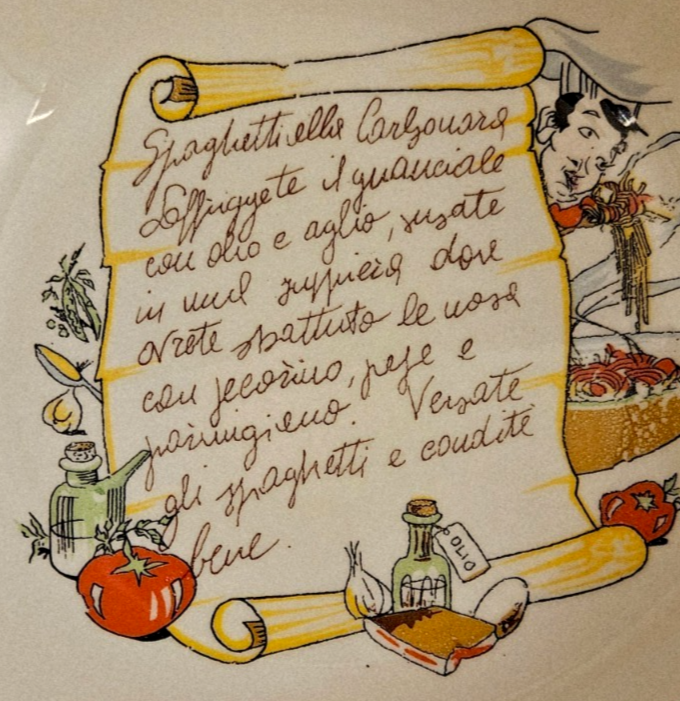 Primula Made in Italy Script Recipe Ceramic Pasta Serving Bowl 10