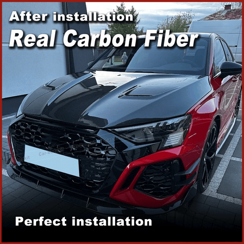 Carbon Motorhaube Haube Engine Bonnet Hood Passt für Audi A3 S3 RS3 8Y 2021-2025 - Picture 4 of 10