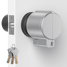 AST Adjustable Door Knob Cover with High Security Cylinder and 3 Brass Keys