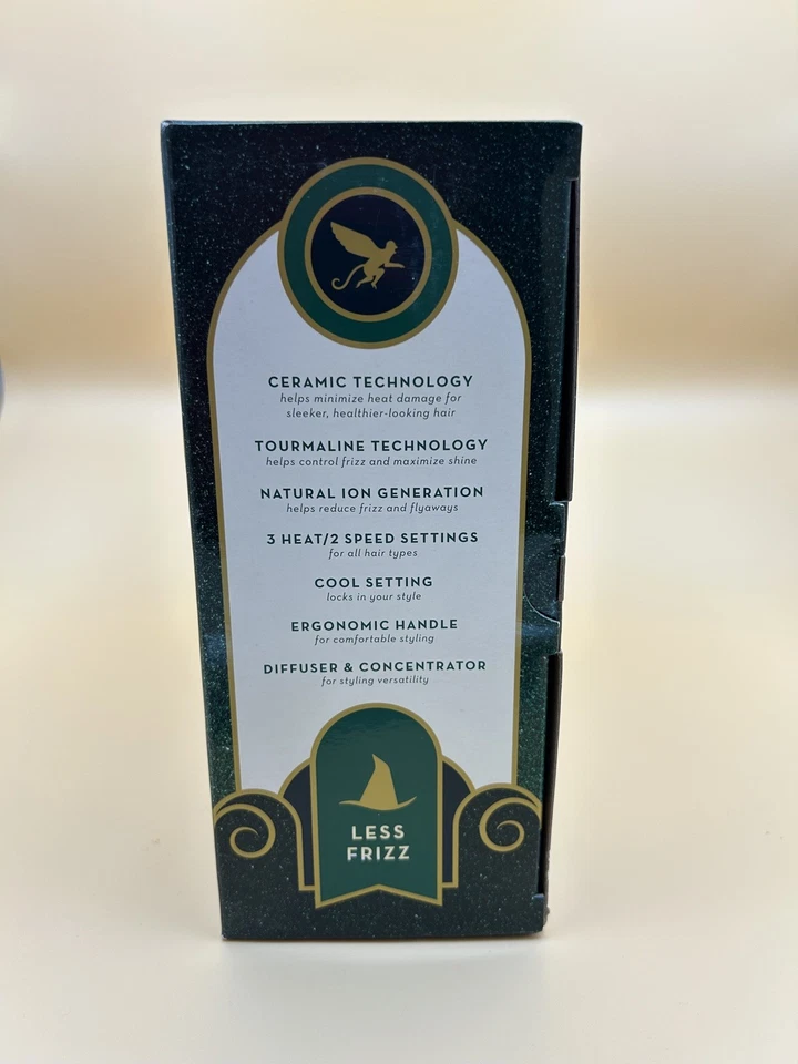 NUEVO Secador de Pelo Wicked Conair Edición Limitada Defy Gravity Tamaño Mediano - VERDE Foto 4 de 4